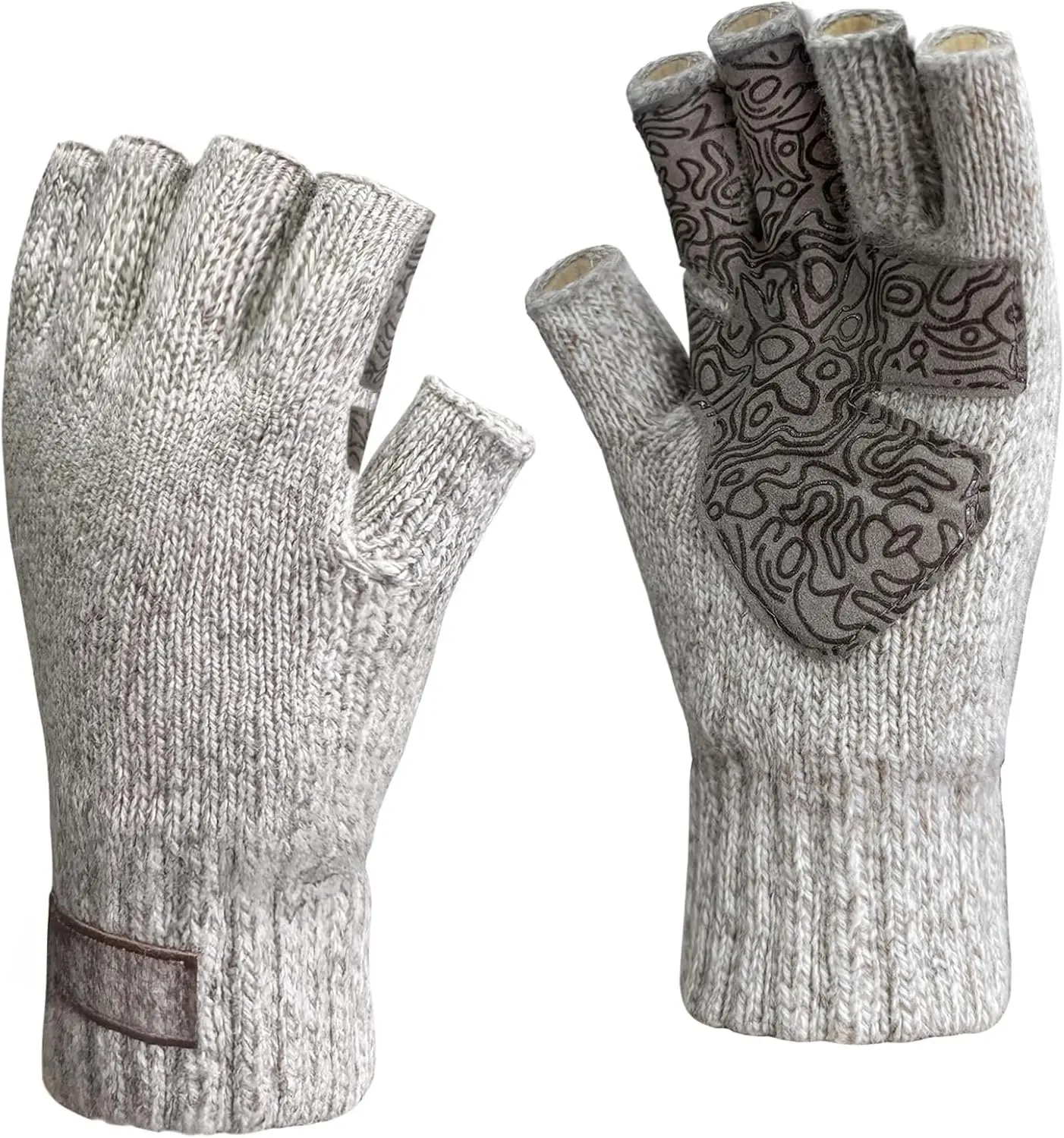 Mens Ragg  Fingerless Gloves Thinsulate Lined Cold Weather Glove