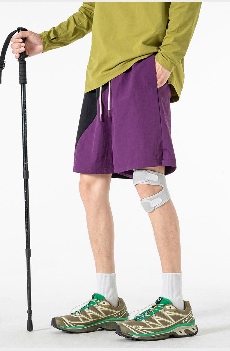 2026 Summer New 5-Inch Patchwork Shorts - Loose Fit Ice Silk Quick Dry Beach Shorts with Lining, Casual Sports Bottoms patrick star