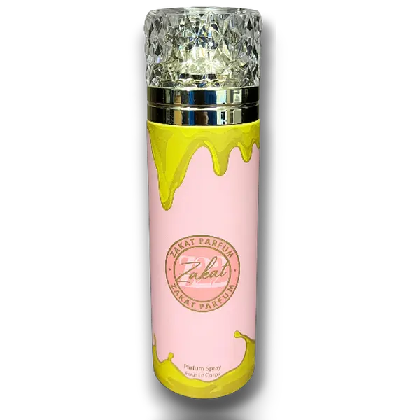Zakat Parfums | Z | 22 | Unisex Fragrance | 200 ML | Perfumed Body Spray | Caramel - Milk & Sugar