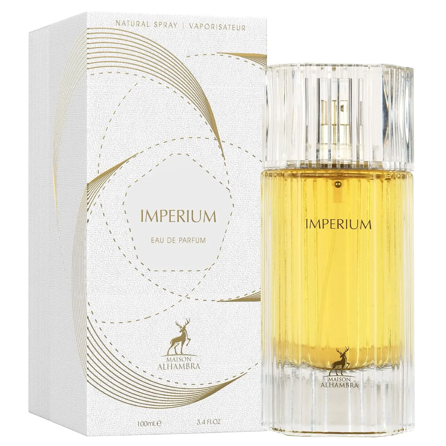 MAISON ALHAMBRA Imperium Eau de Parfum (EDP) Spray - 3.4 oz/100ml Unisex Vegan EDP Intense Aromatic, Scented, Elevated, Punchy Fragrance with Fruity, Amber Warm Spicy, Woody, Bold Notes, Long-Lasting for Evening Wear, Aromatic Unisex Fragrance