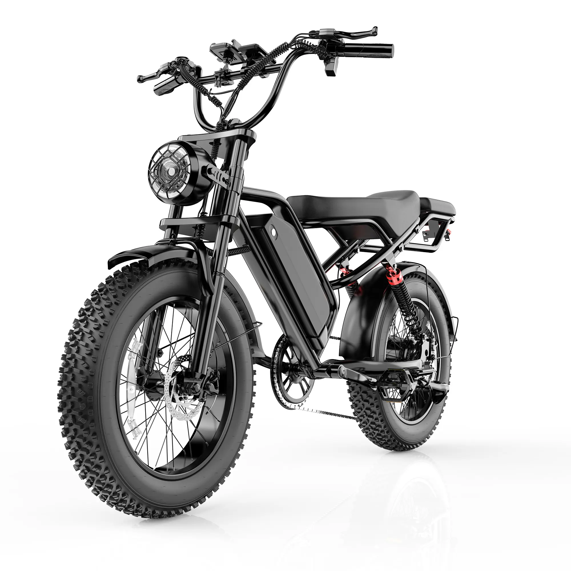 【Aovowheel AW2PRO】Adult Commuter Mountain Ebike - 1500W Peak Power, 31 MPH Top Speed, 40-70 Mi Range, 48V 20Ah Removable Battery, Full Suspension, UL 2849 Certified, 2-Seater Design, Commuter Ebike