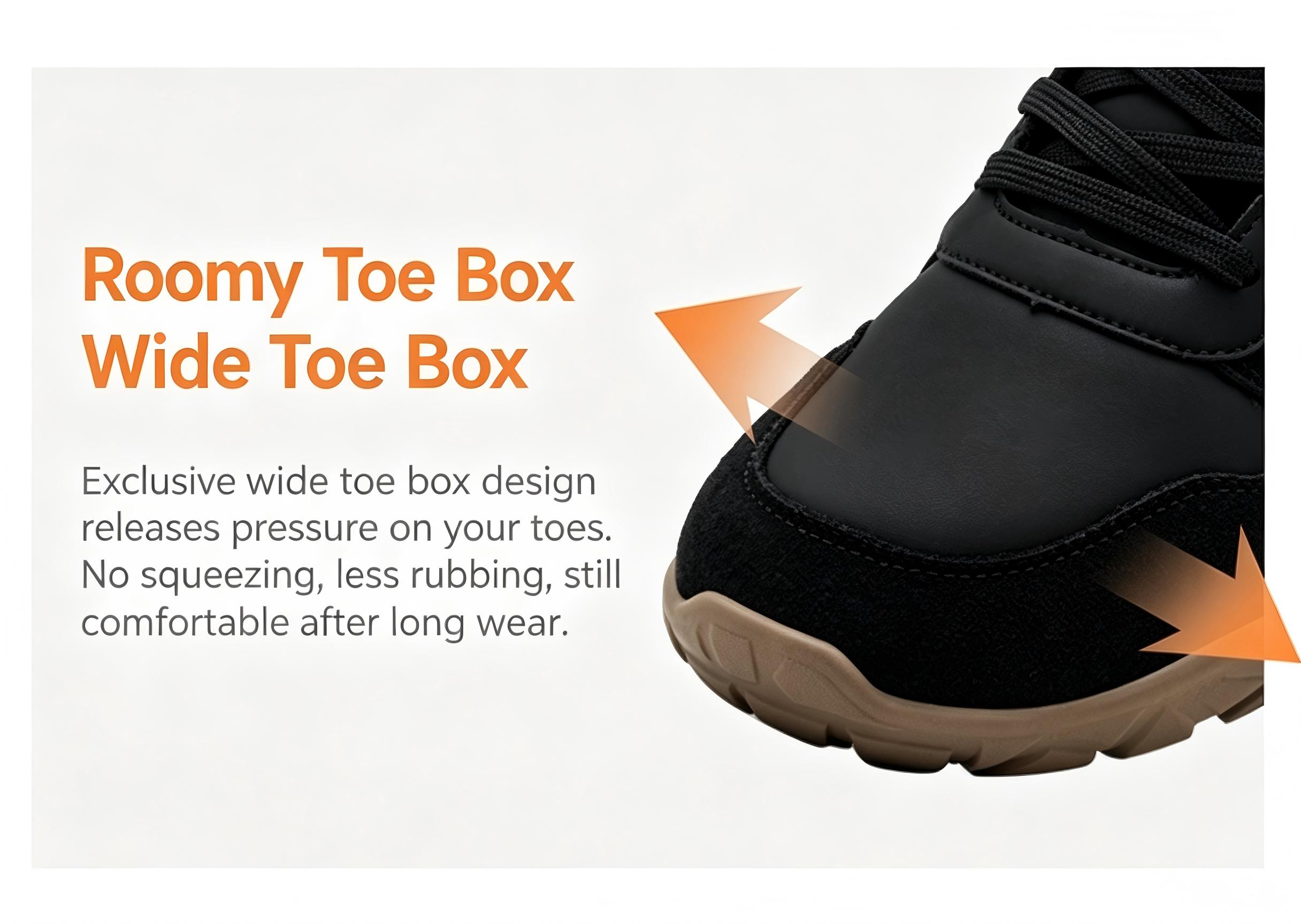 HOBIBEAR Men's Barefoot Boots, Minimalist High-Top Canvas Walking Shoes with a Wide Toe Box for All Seasons Outdoors, Footwear, Slip On, Rubber, All‑Season Use,back to school,back to school haul