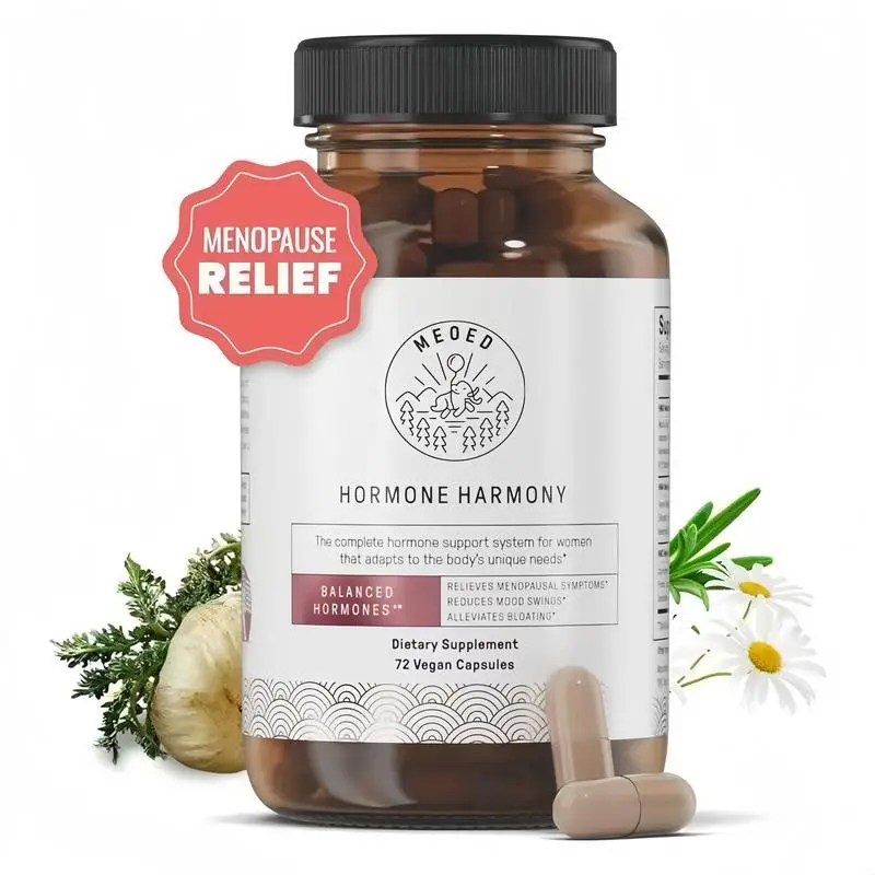 Hormone Harmony 72 Vegan Capsules | Natural Hormonal Support for Young Girl and Women |Gentle Support for Menopause & Perimenopause | Helps Soothe Hot Flashes & Promote Balance
