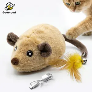 Geoorood Automatic Electric Cat Toy with Random Movement – USB Rechargeable Mouse Toy for Indoor Cats, Keeps Them Active & Entertained