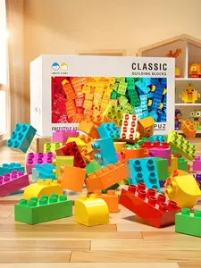 40PCS Classic Big Building Blocks Set with Gift Box, Safe STEM Montessori Educational Toys for Kids Ages 3+, Fine Motor Skills Creative Building Toys, Perfect Birthday Christmas Gift for Toddlers Boys Girls