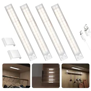 15.7in Under-cabinet lighting, LED rechargeable mobile sensor night light, adjustable brightness, suitable for kitchens, staircases, bedrooms, wardrobes and kitchen wall cabinets lighting.