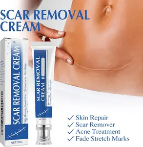 Professional Scar Removal Gels, Advanced Silicone Scar Removal Cream for Burn,Acne Old Scar Removal Cream for Face & Body | Fades Dark Scars