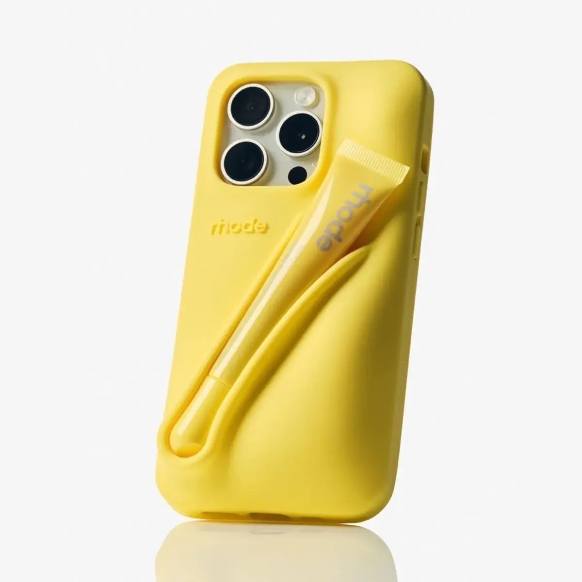 Rhode Stylish Shockproof Phone Case with Built-In Lip Gloss Holder – Compatible with iPhone 11–17 Pro Max