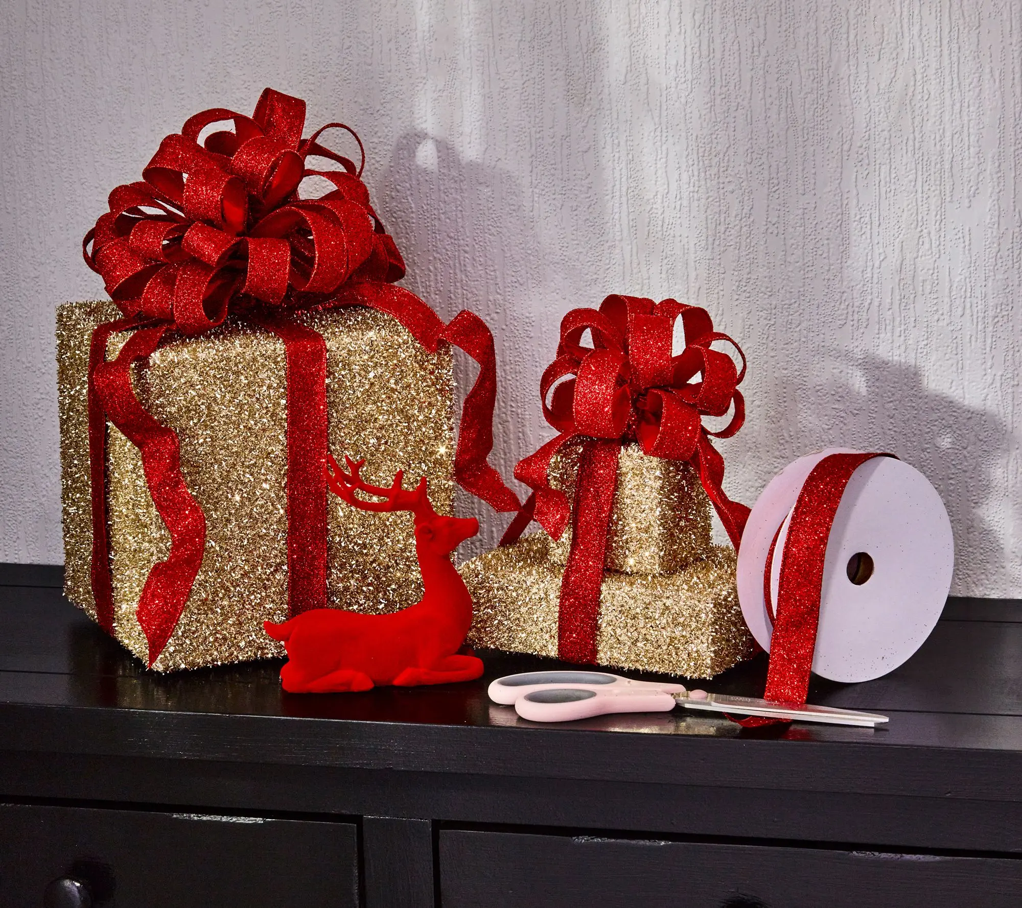 1"X20y Wired Glitter Satin Ribbon by Valerie 1"X20y Wired Glitter Satin Ribbon by Valerie
