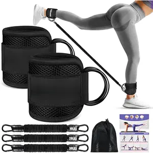 Ankle Resistance Bands with Cuffs, Women Workout Equipment for , ,  & Glute , Kickback Exercise Bands for Booty Lift, Toning & Sculpting, Exercise Bands with Ankle Straps