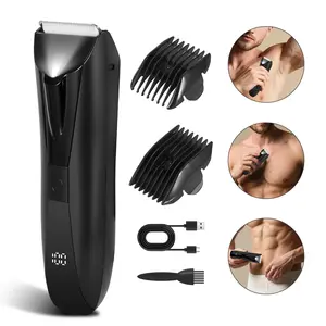 Manscape Groin & Body Hair Trimmer for Men, Electric Pubic Trimmer Shaver, Manscape Kit with Ceramic Blade Head,Waterproof Wet/Dry Shaver, Cordless Hair Trimmer