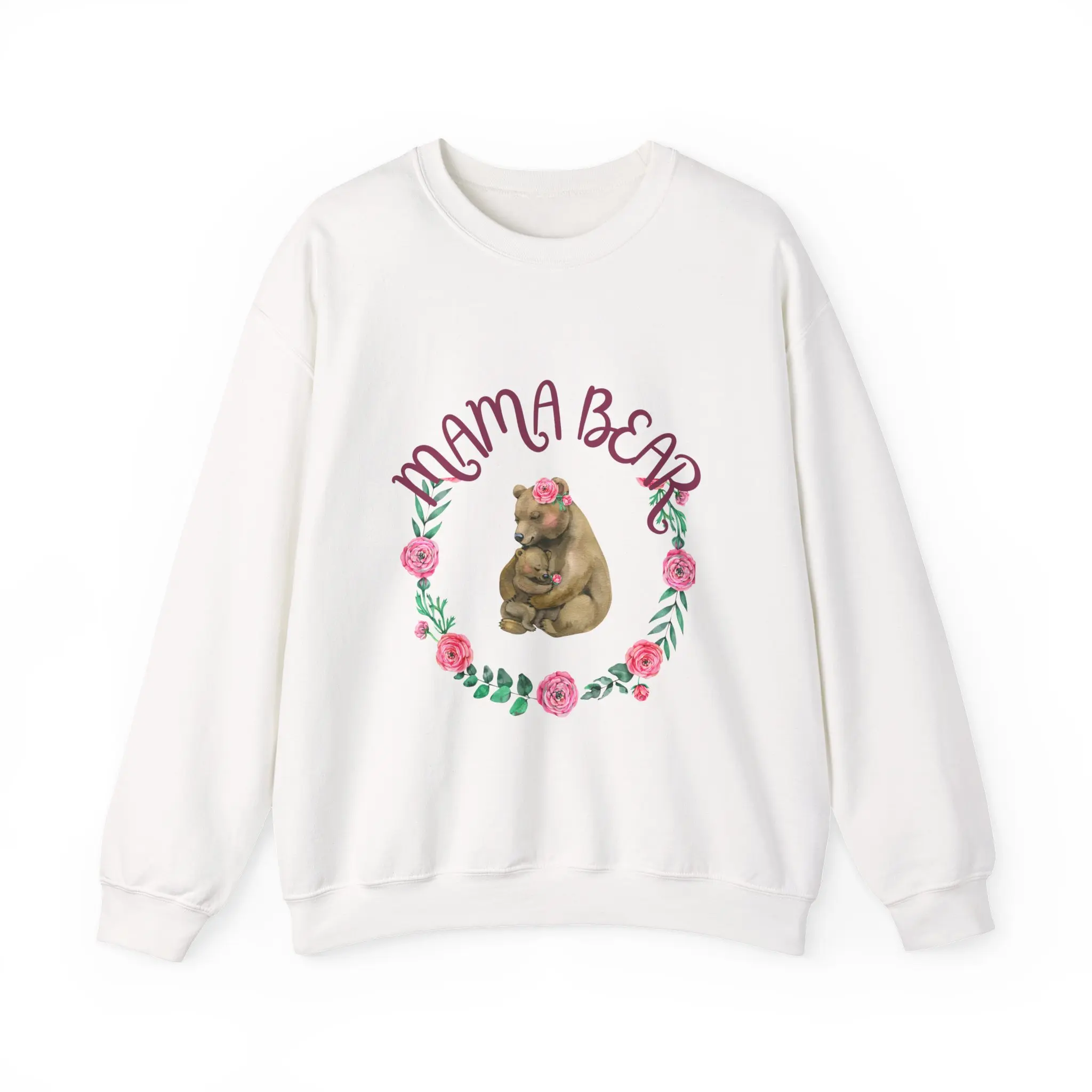 Mama Bear floral wreath Sweatshirt | Mama Bear crewneck