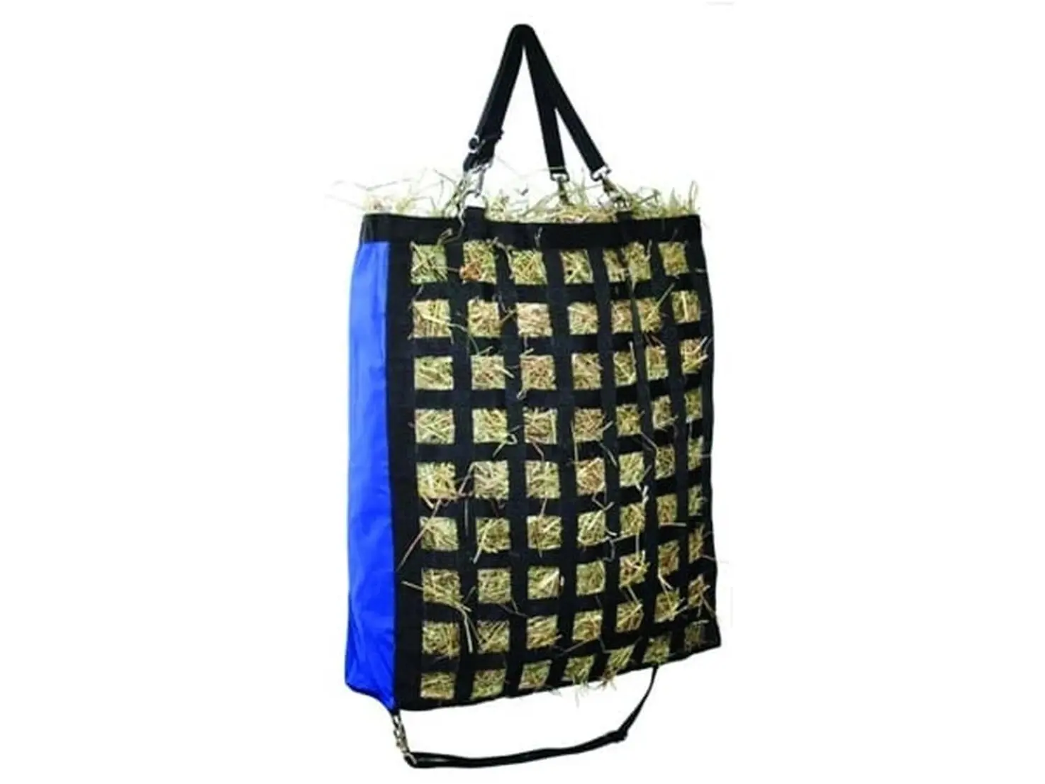 Gatsby Leather Slow Feed Hay Bag for Farm Animals - 20x27x6.5in Royal Blue, Waste-Preventing, Intake-Slowing, Ideal for Trailering (5-604242), Prevent Hay Waste