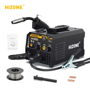 HIZONE 110V airless two protection welding machine MIG-130P installation welding wire portable home, easy to take