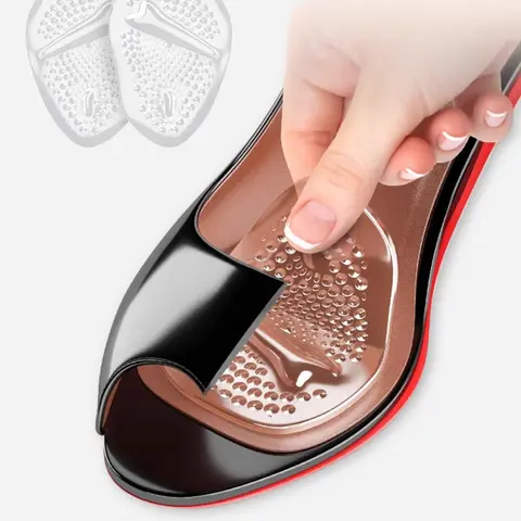 1 Pair Anti-slip Forefoot Insert Pads, Heel Cushion, Comfortable Heel Cushion for High Heel Shoes, Shoes Insert for Women & Girls, Shoe Sole Pad, Silicone Inserts