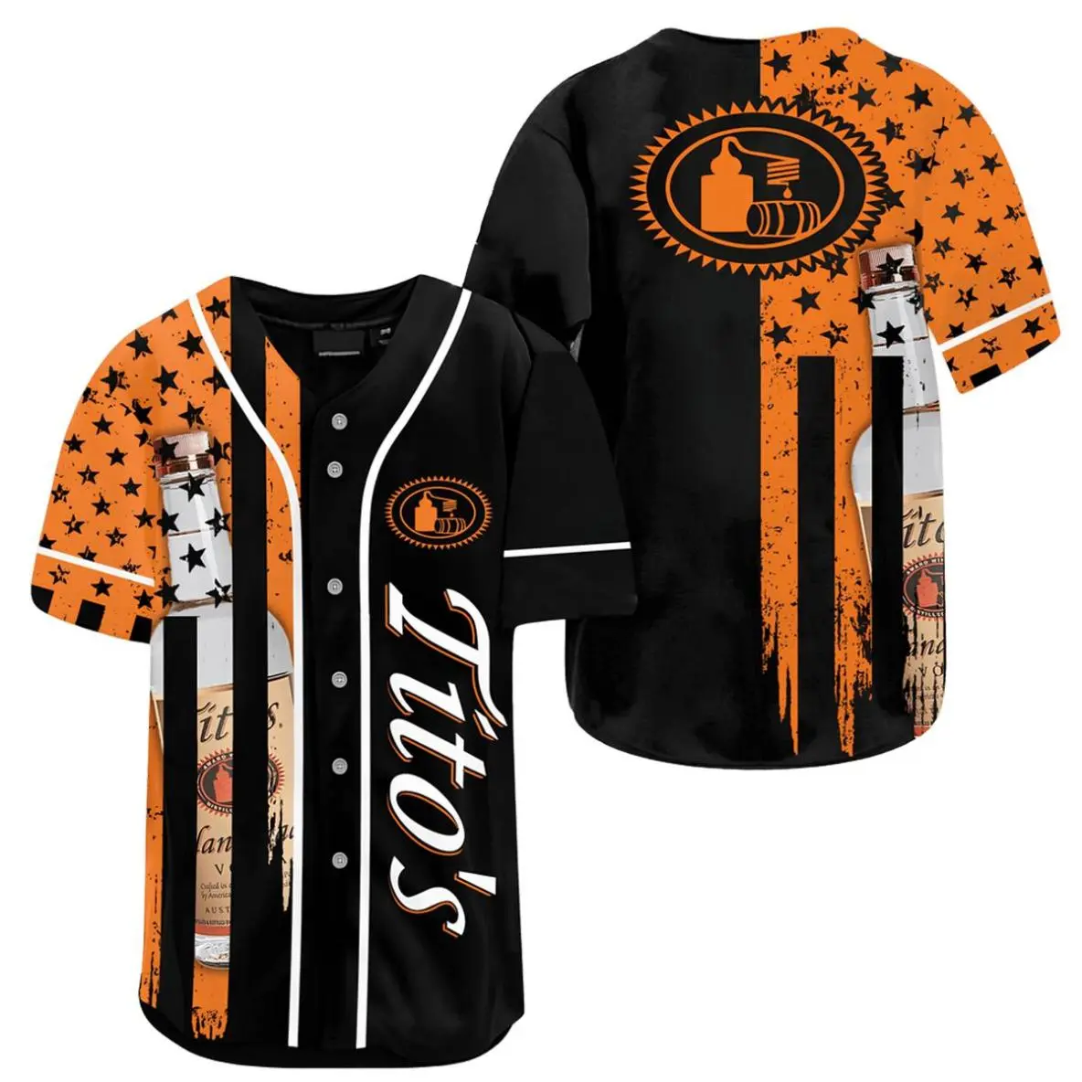 Classic Tito's Handmade Vodka Baseball Jerseys, Custom Name Alcohol Shirt Tito Handmade Shirt for Men, Menswear Tito's Baseball