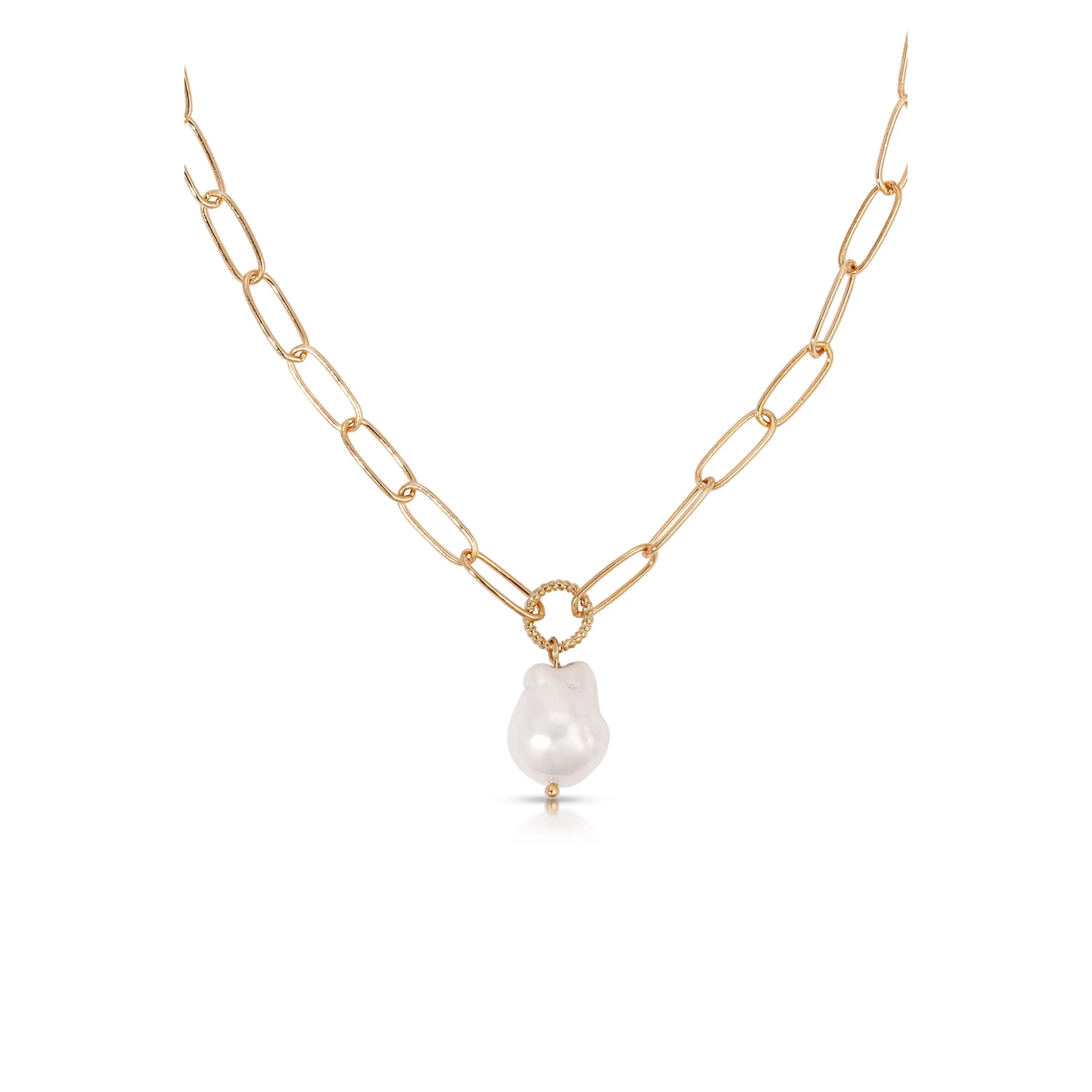 Single Pearl Chain Necklace