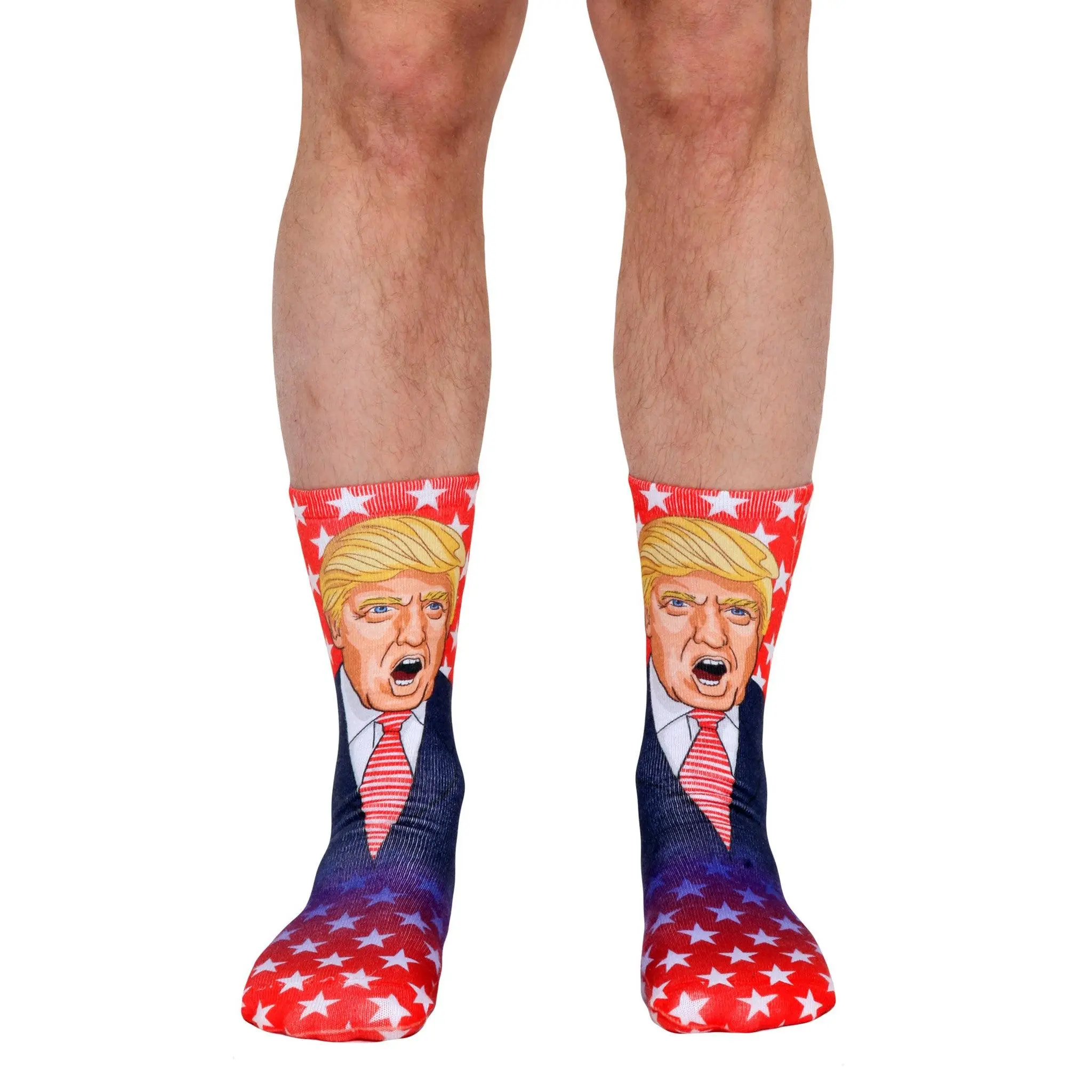 Donald Trump Crew Socks | Unisex 3D Print Mid-Calf Socks Casual Comfy Breathable For Everyday Wear One Size Fits Most