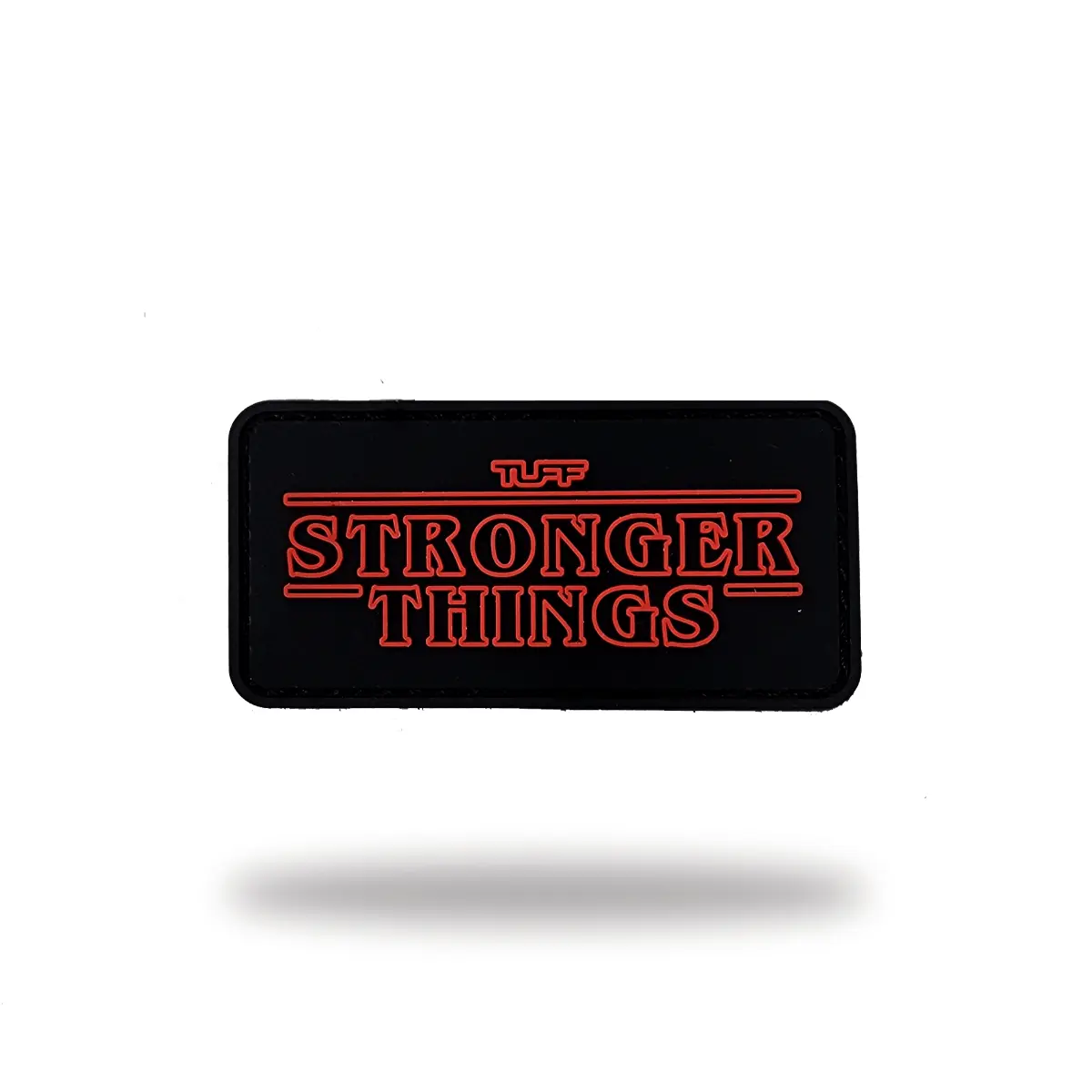 Stronger Things Patch - Black Fabric Patch with "STRONGER THINGS" Design Stronger Things Patch - Black Fabric Patch with "STRONGER THINGS" Design