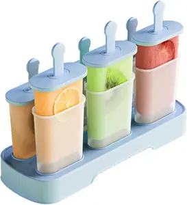 Honsen 6-Piece Popsicle Molds Set - BPA Free Ice Pop Maker, Easy-Release Homemade Ice Cream Molds in Blue - Perfect for Family Fun and Summer Treats! - Kitchen