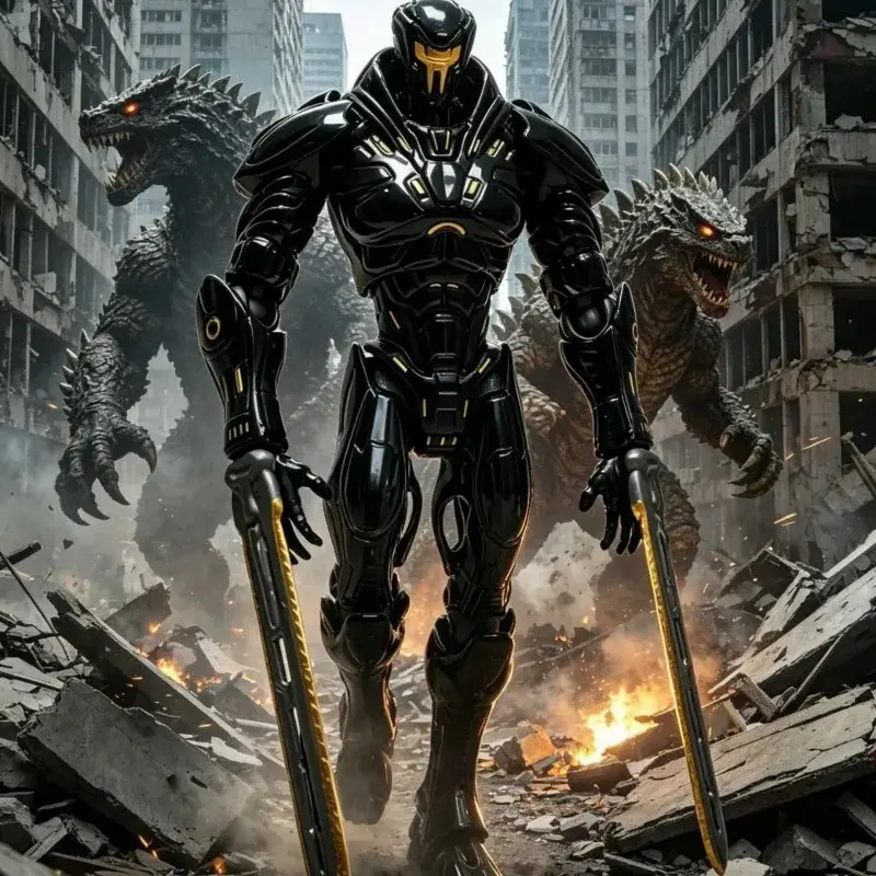 18CM 2026 New Anime Movie Pacific Rim Obsidian Fury Mech Figurine Figure PVC Model Toys Doll Ornament Fans Gifts