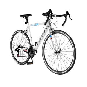 Fathersdaygift VEVOR Road Bike, 700C Wheels Racing Bike, SHIMANO 21 Speeds Drivetrain City Commuter Road Bicycle, Urban Adult Sport Bicycle with Carbon Steel Frame, Drop Bar, Caliper Brake, for Men and Womendealsforyoudays