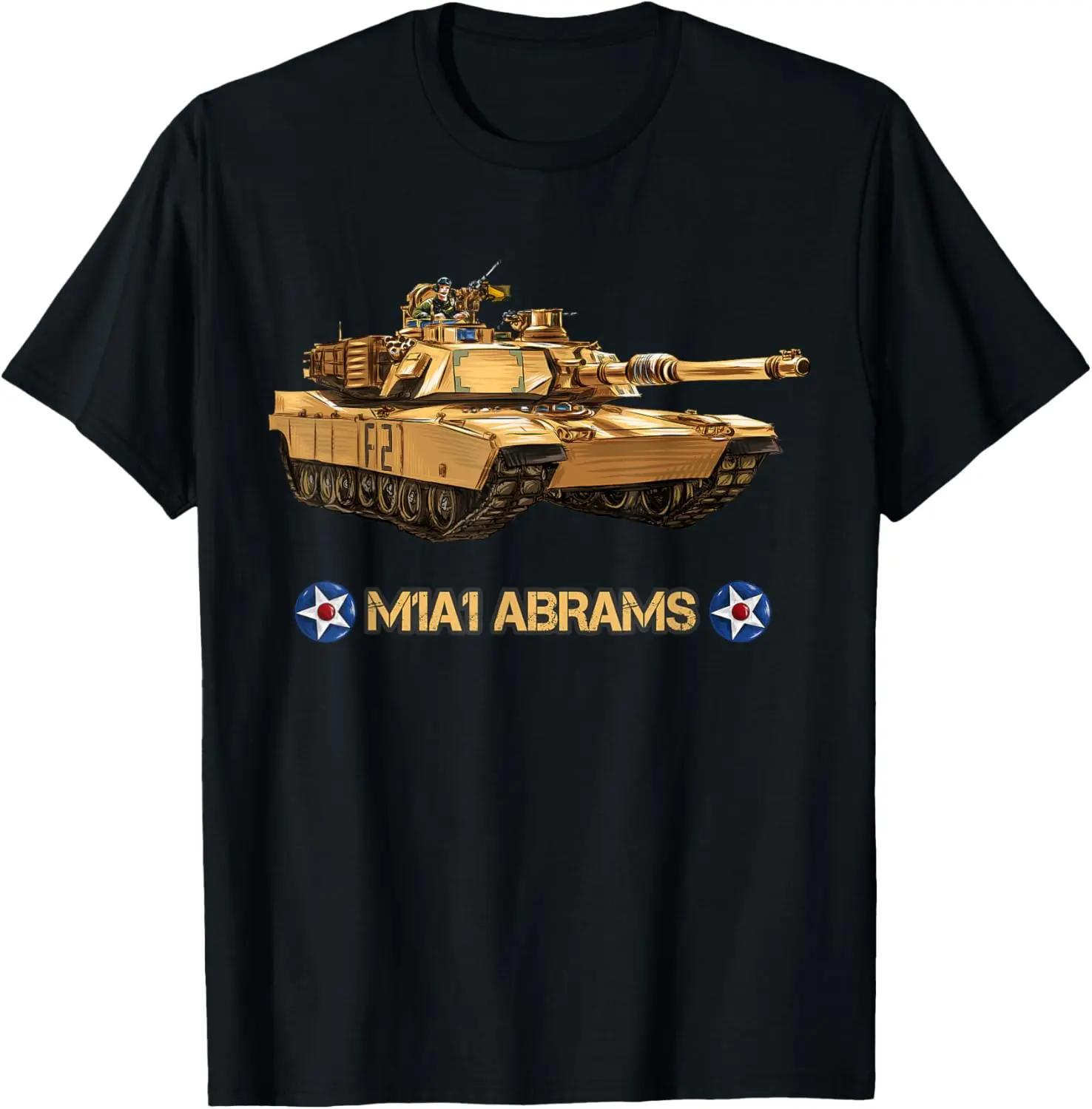 Cotton(pure) M1A2 Abrams Main Battle Tank Army Tanker Veteran gift T-Shirt