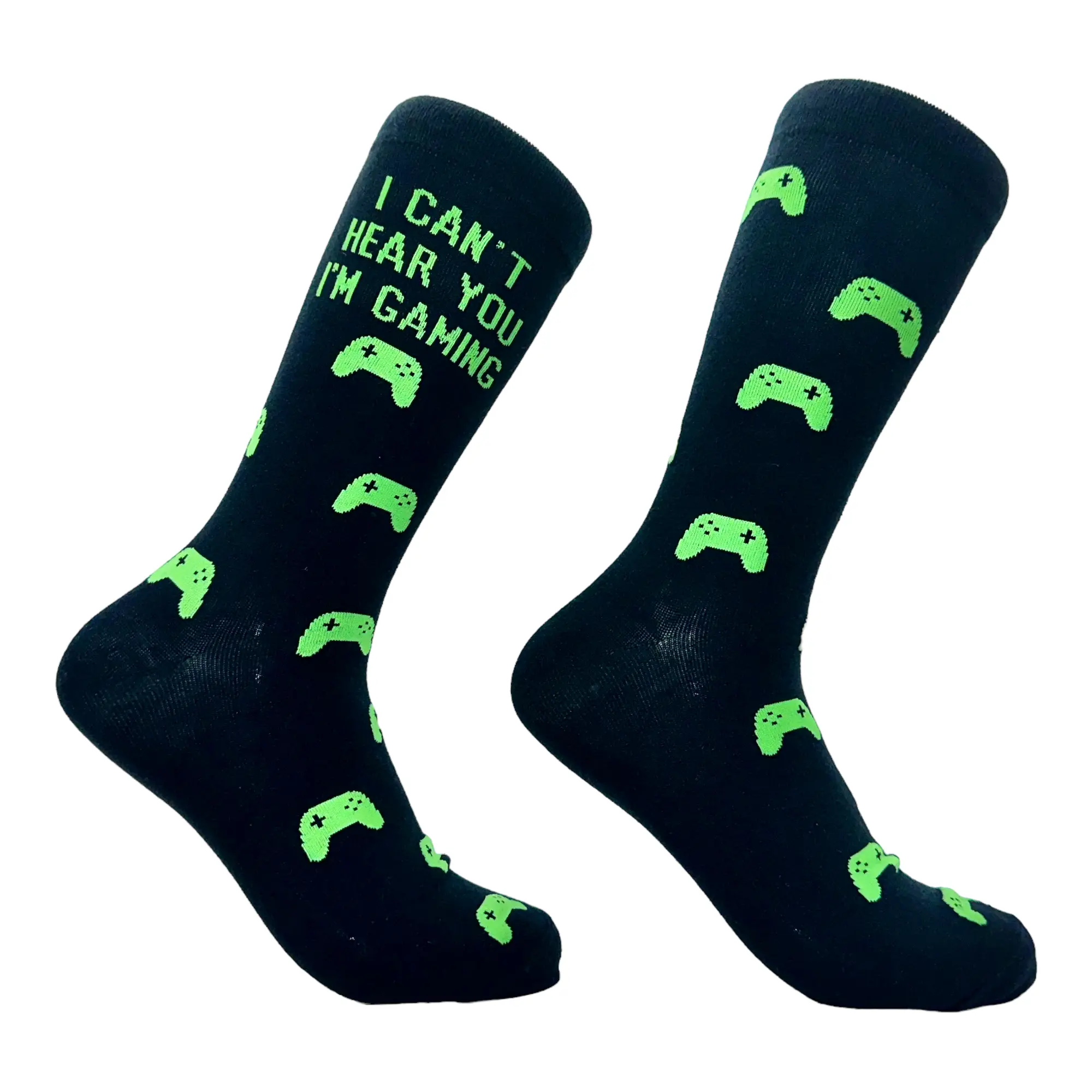 Men's I Cant Hear You Im Gaming Socks Funny Video Gamer Controller Joke Footwear Funny Graphic Socks Comfortable Fitted Spandex Cotton