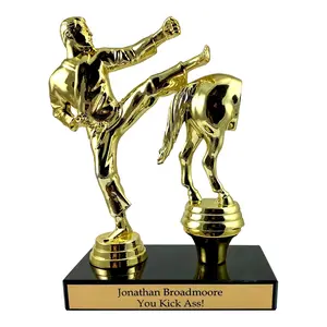 Kickass Trophy with Custom Engraved Plate - Funny Office Award Trophies for Boss, Coworkers, Friends who Kicked Butt Winner 7"Tall