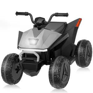 YUNTOPKIDS Unisex Kids 24V 2-Seater Off-Road Electric ATV Trike Ride-On Car - Dual 200W Motors, 3-8 Yrs, Bluetooth MP3, LED Lights, Puncture-Proof EVA Tires, Spring Suspension, Safety Belt, Long-Run Rechargeable Battery, Friends, Siblings