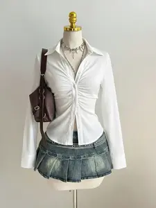 Women's Pure Desire Atmosphere Fitted Shirt, Comfortable Daily Top, Ideal for Relaxing Wear, Suitable for All Seasons