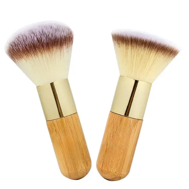 Set 2 Makeup Brush Pieces Face Blush Kabuki Powder Foundation Makeup Brushes for Mineral BB Cream