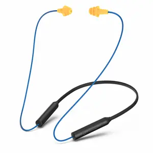 MIPEACE MI04 Bluetooth Neckband Work Earplugs, 29dB Noise Cancelling Earbuds That Look Like Earplugs, 19+H Battery, IPX5 Sweatproof, Hidden Wireless Headphones for Construction, Mowing, Industrial Jobsite