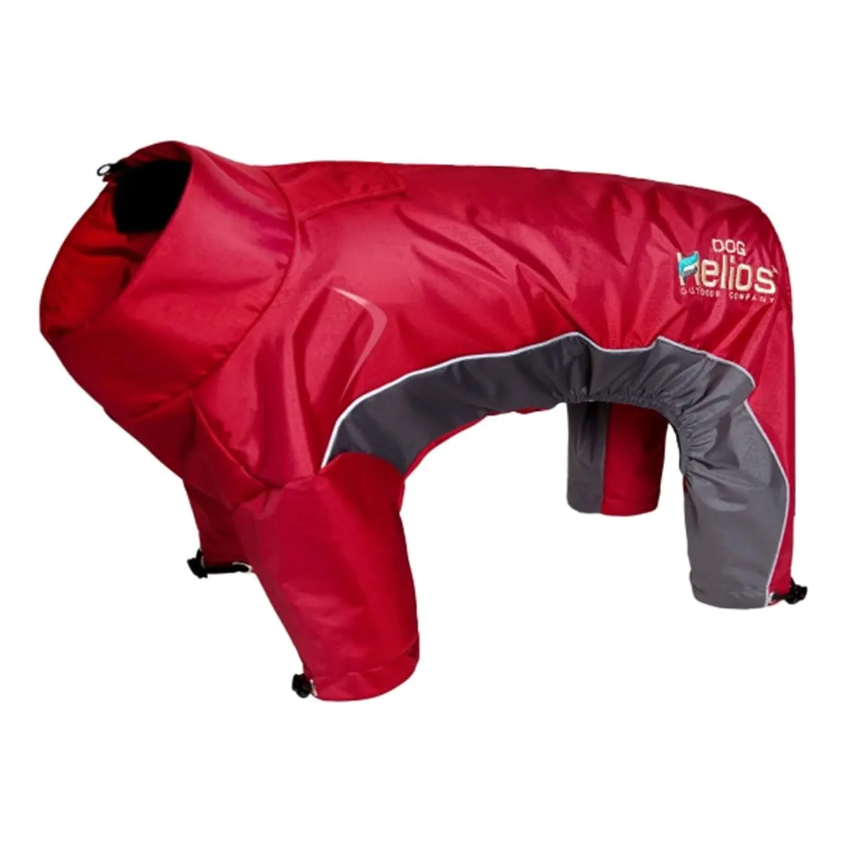 212 MAIN Command Blizzard Full-Bodied Adjustable Breathable Waterproof Weatherproof Dog Jacket - Extra Large, 3M Reflective Liner, Polyester Fleece, Embroidered Graphic Print, Cola Red, Zipper, Above-Top Zippers, Hurricane Typhoon Protection, Embroidery
