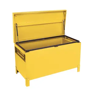 Garvee 36-Inch Steel Truck Tool Box, Durable XXL Storage Box for Worksites, Large Bed Toolbox in Yellow, Heavy-Duty Steel Construction for Pickup Trucks
