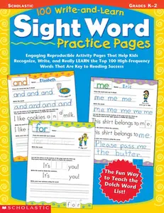 100 Write-And-Learn Sight Word Practice Pages: Engaging Reproducible Activity Pages That Help Kids Recognize, Write, and Really Learn the Top 100 High -- Terry Cooper, Paperback