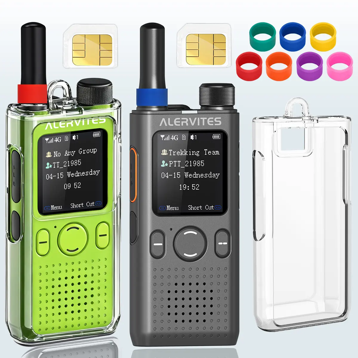 ALERVITES AT1 POC Radio Lifetime Free 5000 Miles Long Range Global Walkie Talkie PTT  4G Network Adult  Two Way Radio for Camping Hiking Business