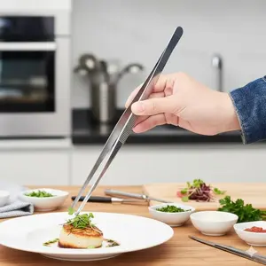 Multi-Purpose Stainless Steel BBQ Grill Tongs，Heat Resistant Non-Slip Kitchen Cooking Tool for Flipping Steak，Lobster，and Baking，Camping and Outdoor Picnic Food Turners，Barbecue Utensils