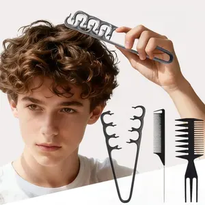 Men's Texture Comb Texturizing Comb for Short Hair – Instant Root Lift & Volume Boost, Turn Flat Hair into Textured Style, Fuller-Looking Hair, Quick Styling Tool for Fast Daily Grooming