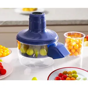 Automatic Fruit and Vegetable Peeler Wireless Peeler Fully Automatic Fruit and Grape Peeler Kitchen Utensils Blue