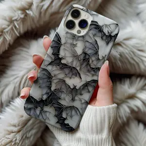 Stained Glass Halloween Bat Phone Case Artful Trendy Vintage Spooky Creepy Fall Gift