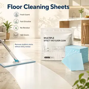 100 Pcs Floor Cleaning Sheets, Multi-Surface Mop Soap for Hardwood & Tile Floors, Deep Clean Biological Enzyme Tablets with Long-lasting Camellia Fragrance, Pet Friendly & No Residue, Floor Cleaner #CleanTok