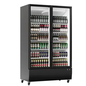 Garvee Commercial Display Refrigerator, 24.7 Cu.Ft Beverage Cooler with Glass Door, LED Lighting, 5 Shelves, Merchandiser Fridge for Restaurant, Bar, Cafe, Convenience Store
