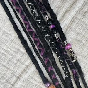 Boho Dreadlock Extensions Ponytail with Beaded Accents and Tassels for Stylish Look