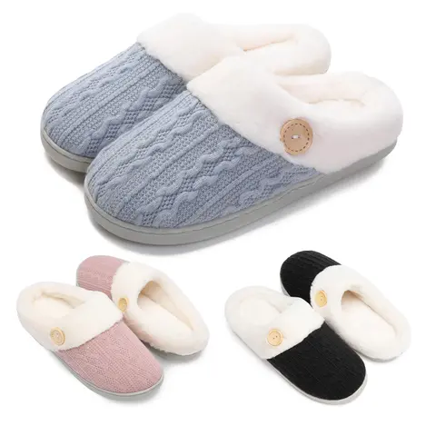 Fuzzy Slippers for Women Indoor Unisex House Shoes Memory Foam Slippers Winter Warm Plush Bedroom Shoes with Faux Lining Comfy Trendy Gift Slippers Fluffy Modern Sleeper