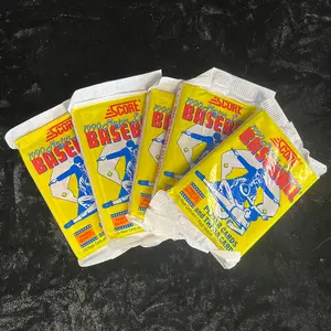 Five Packs of 1990 Score Baseball Cards Bo Jackson Black & White Hunt