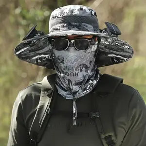 Unisex Adult Solar-Powered Sunscreen Hat - Large Brim, UV Shielding, Comfortable Design for Summer Outdoor Sports, Hiking
