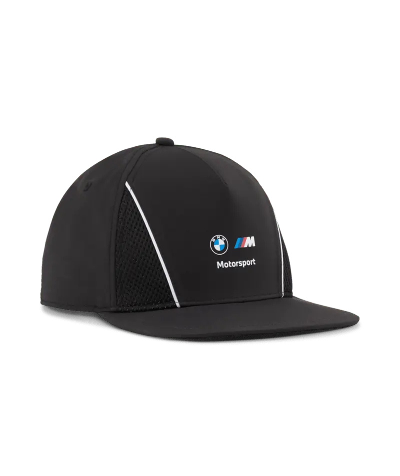 BMW "M" Motorsports Puma Flat Brim Hat - Black/White