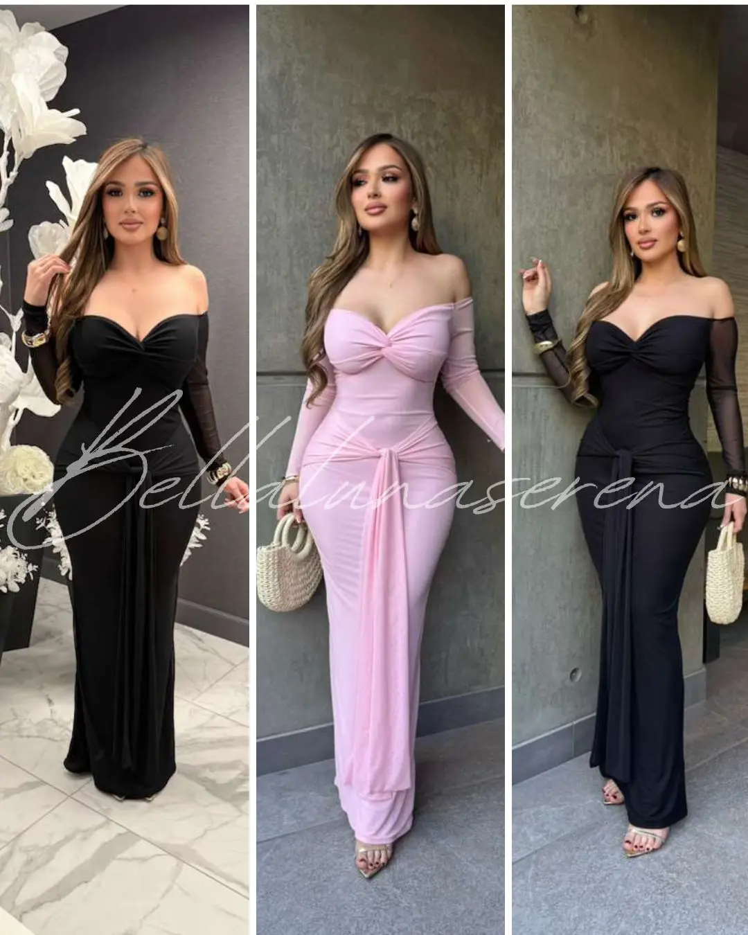 Nenavose Long sleeve mesh dress