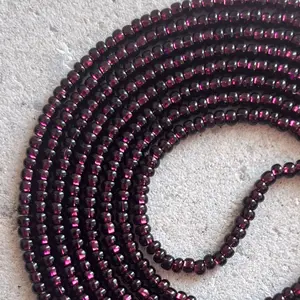 DEEP AMETHYST - Tie On Waist Beads - 45 to 60 inches Waistbeads - Purple Waistbeads - Belly Beads - Body Beads - Authentic Waistbeads - African Waistbeads Made By Venus